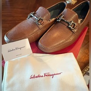 Salvatore Ferragamo Men’s Parigi Leather Drivers Loafers